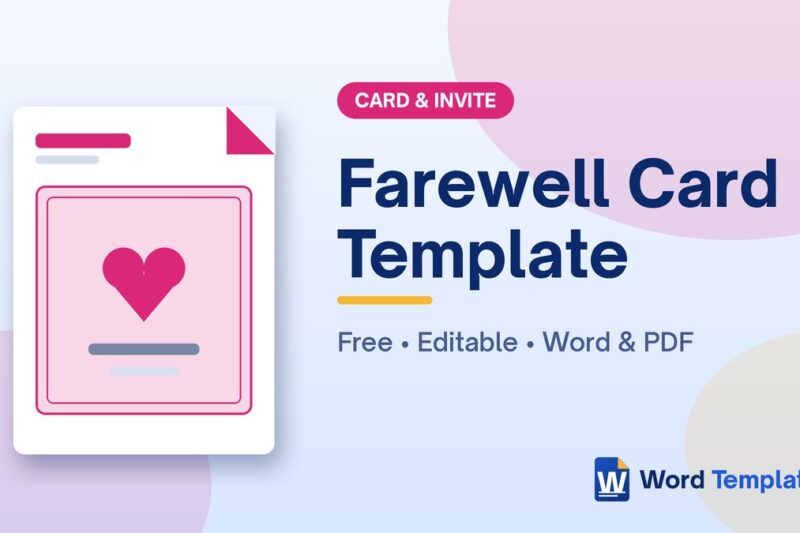 Farewell Card Template