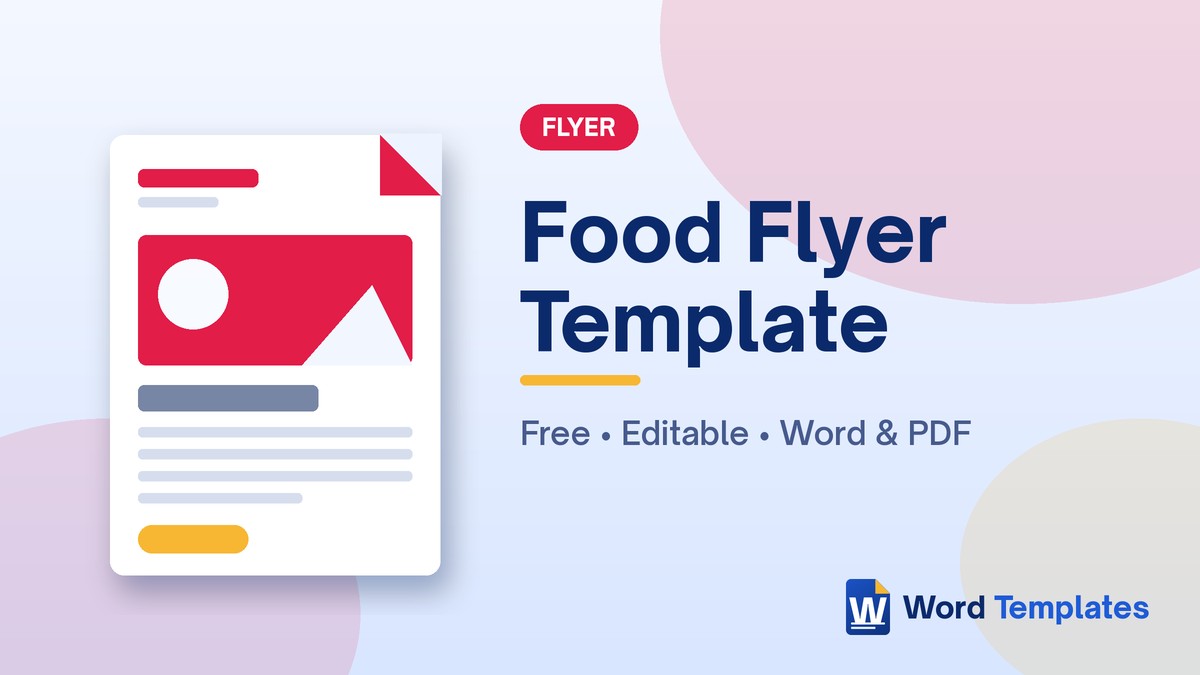 Free Food Flyer Template for Restaurants and Catering