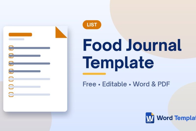 5 Free Food Journal Templates