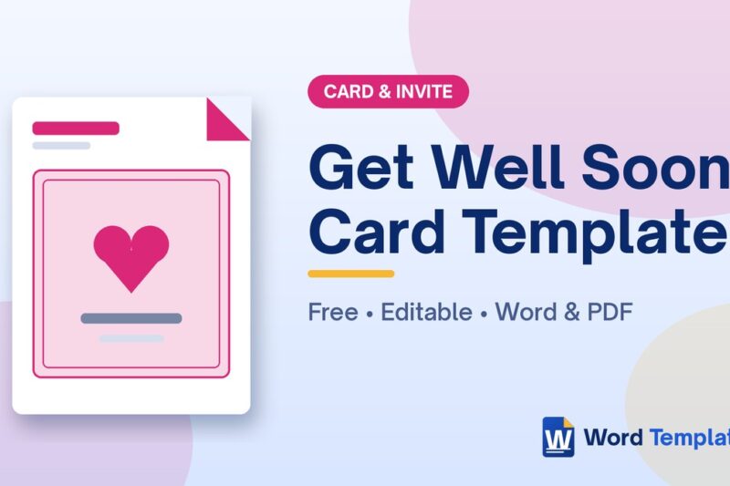 Get Well Soon Card Template