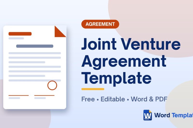 Joint Venture Agreement Template and Drafting Guide
