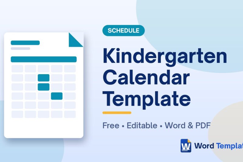 5+ Sample Kindergarten Calendar Templates