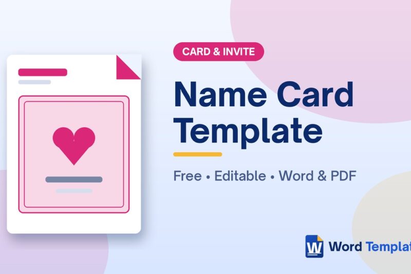 Name Card Template