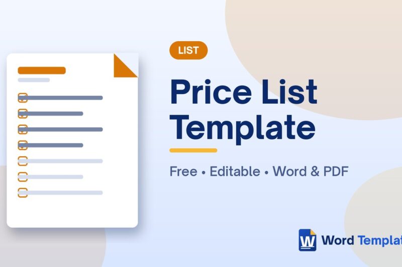 5 Free Price List Templates