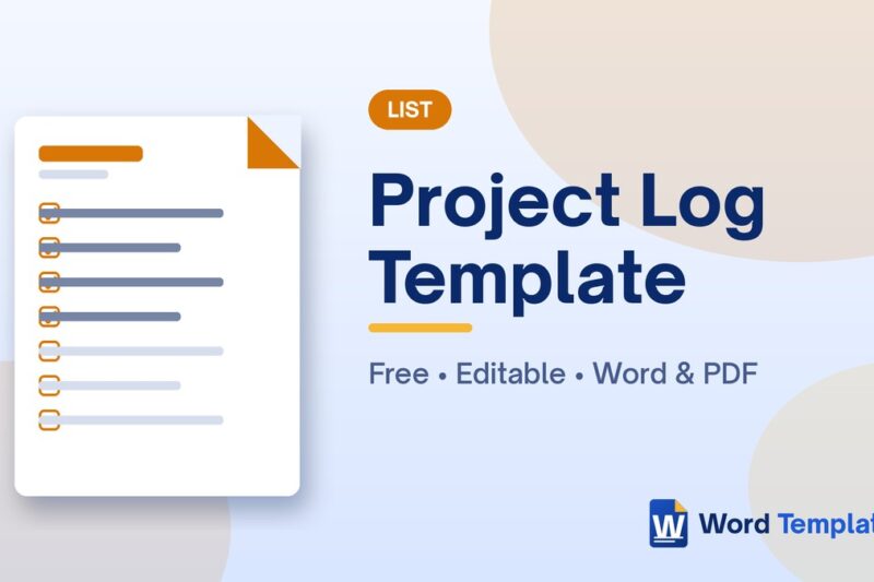 7 Free Project Log Templates