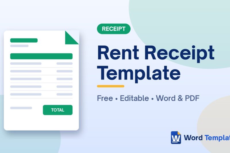 6 Free Rent Receipt Templates