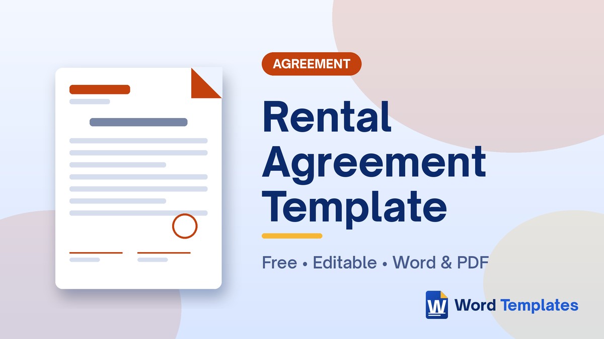 Rental Agreement Template – free editable Word template