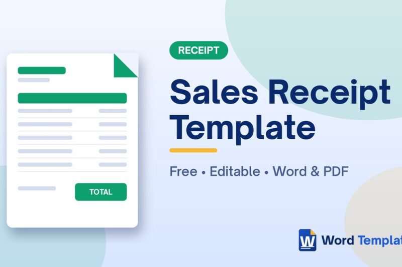 6 Free Sales Receipt Templates