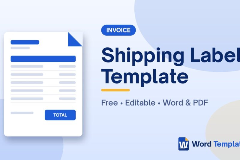 6 Free Shipping Label Templates for Word