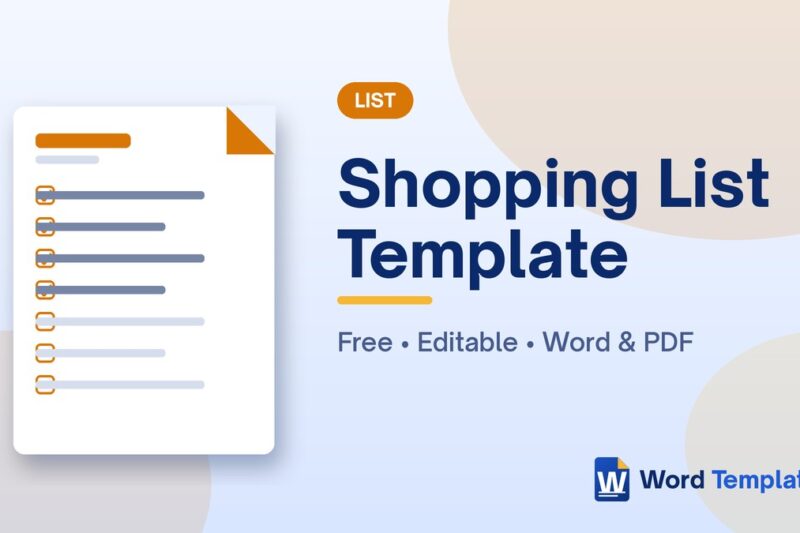 6 Free Shopping List Templates