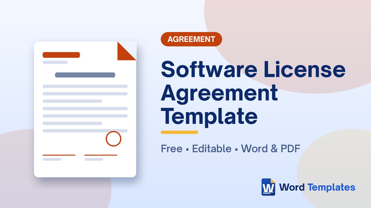 6 Free Software License Agreement Templates – free editable Word template