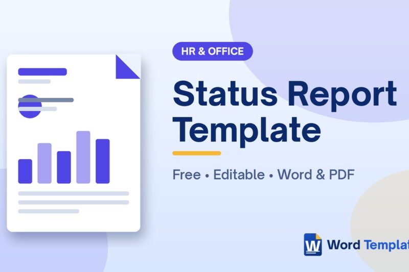 Free Status Report Template for Word