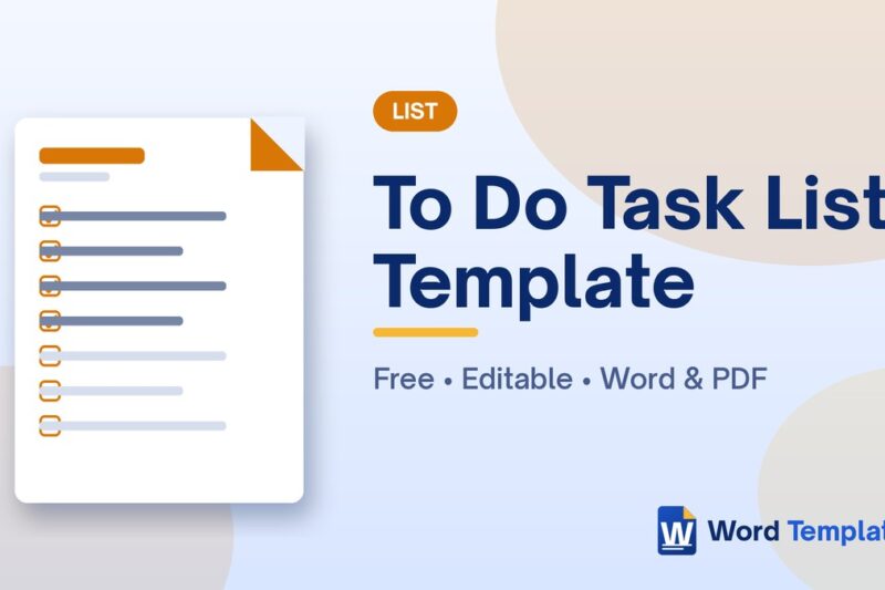 7 Free To Do Task List Templates