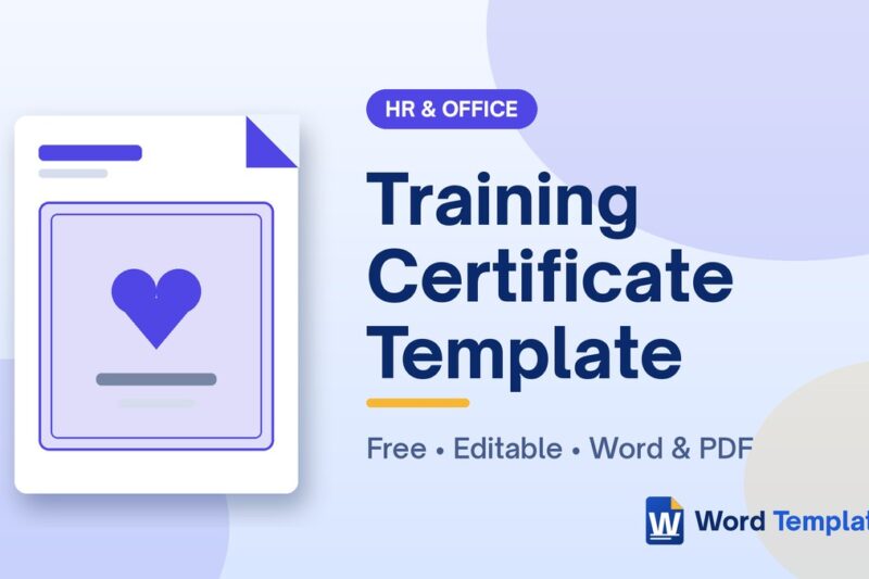 6 Free Training Certificate Templates