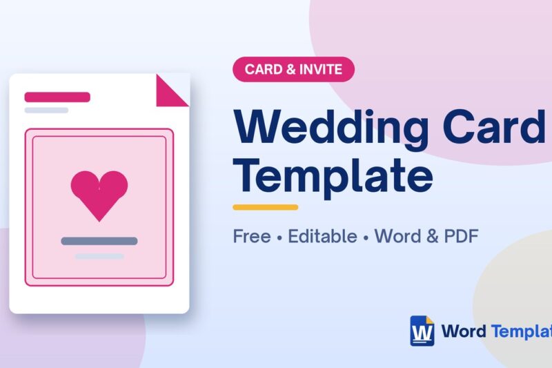 Free Wedding Card Template with Message Ideas