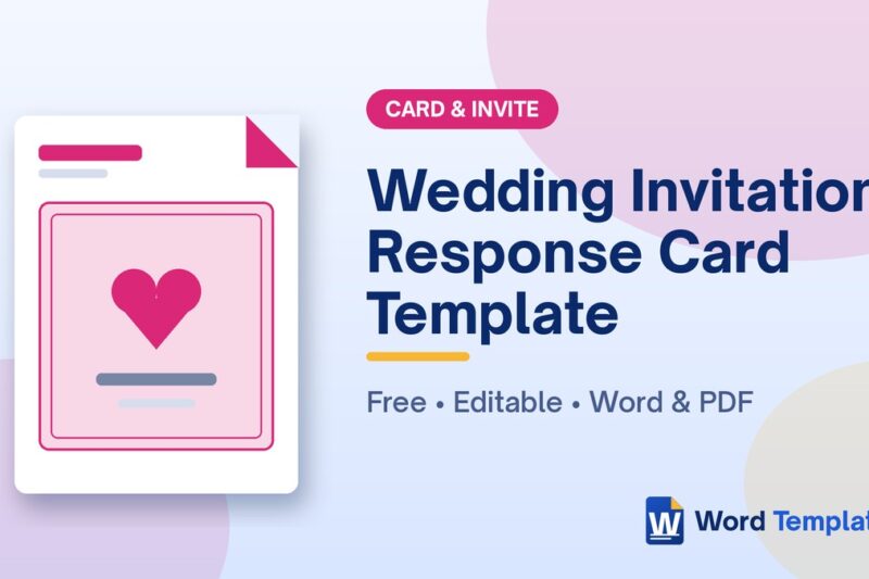 Free Wedding Invitation Response Card Template