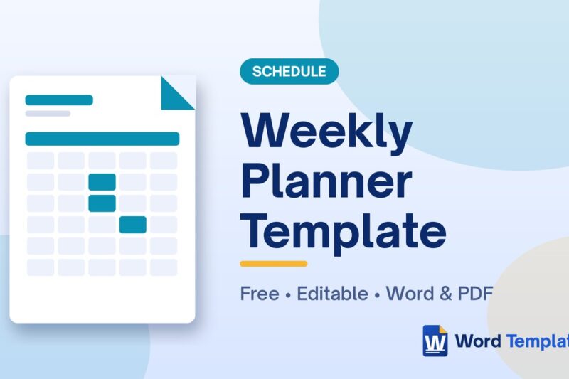 7 Free Weekly Planner Templates